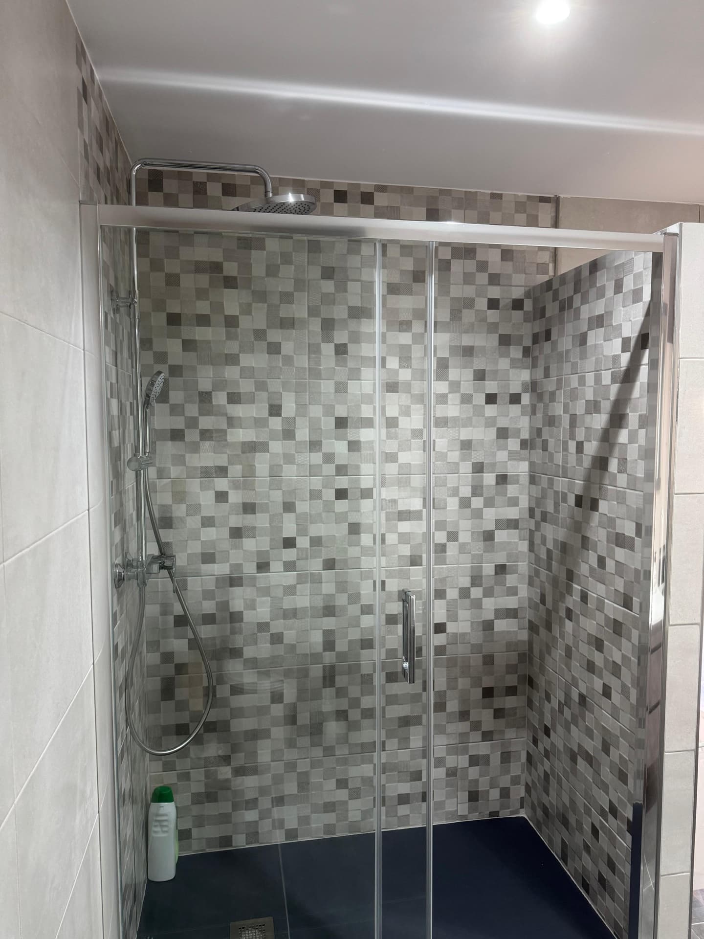 Baño con ducha moderna